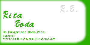 rita boda business card